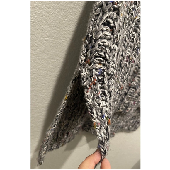 MOTH Marled Wool Blend Mock Neck Grey Turtleneck Sweater - Picture 7 of 8